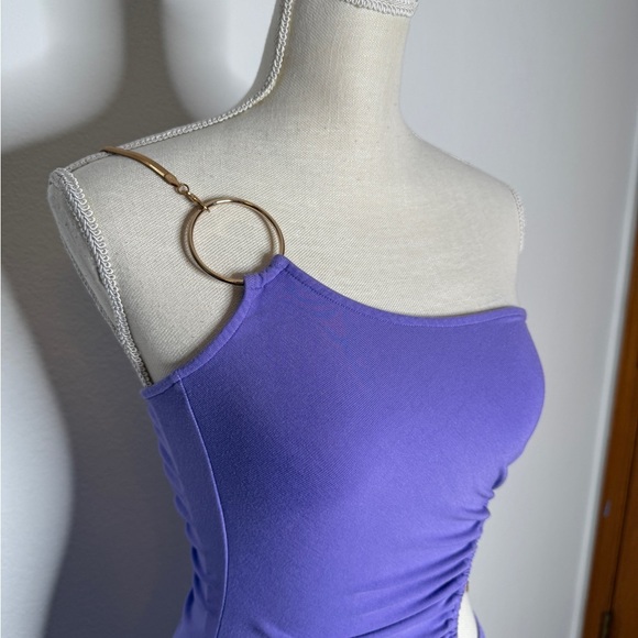 WeWoreWhat Snake Chain Cut Out Maxi Dress Electric Purple Size S - Picture 3 of 10